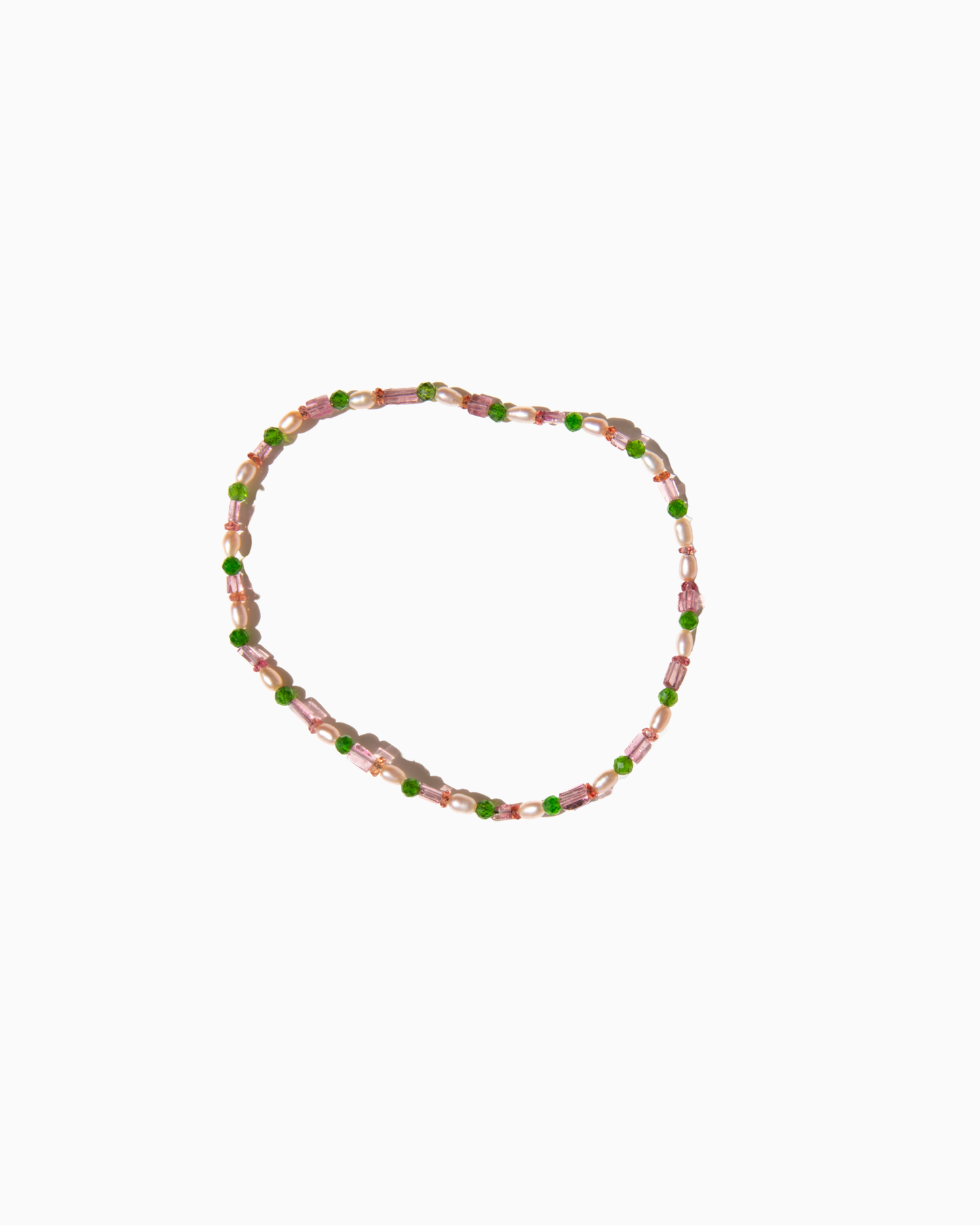 Unique Anklet - Pink & Green