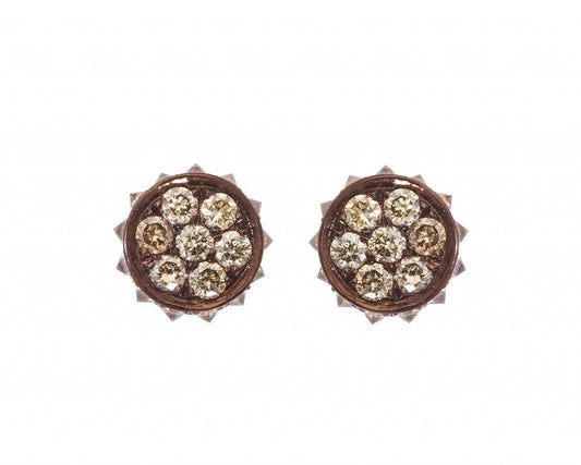 Flare Champagne Diamond Earrings