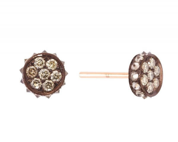 Flare Champagne Diamond Earrings