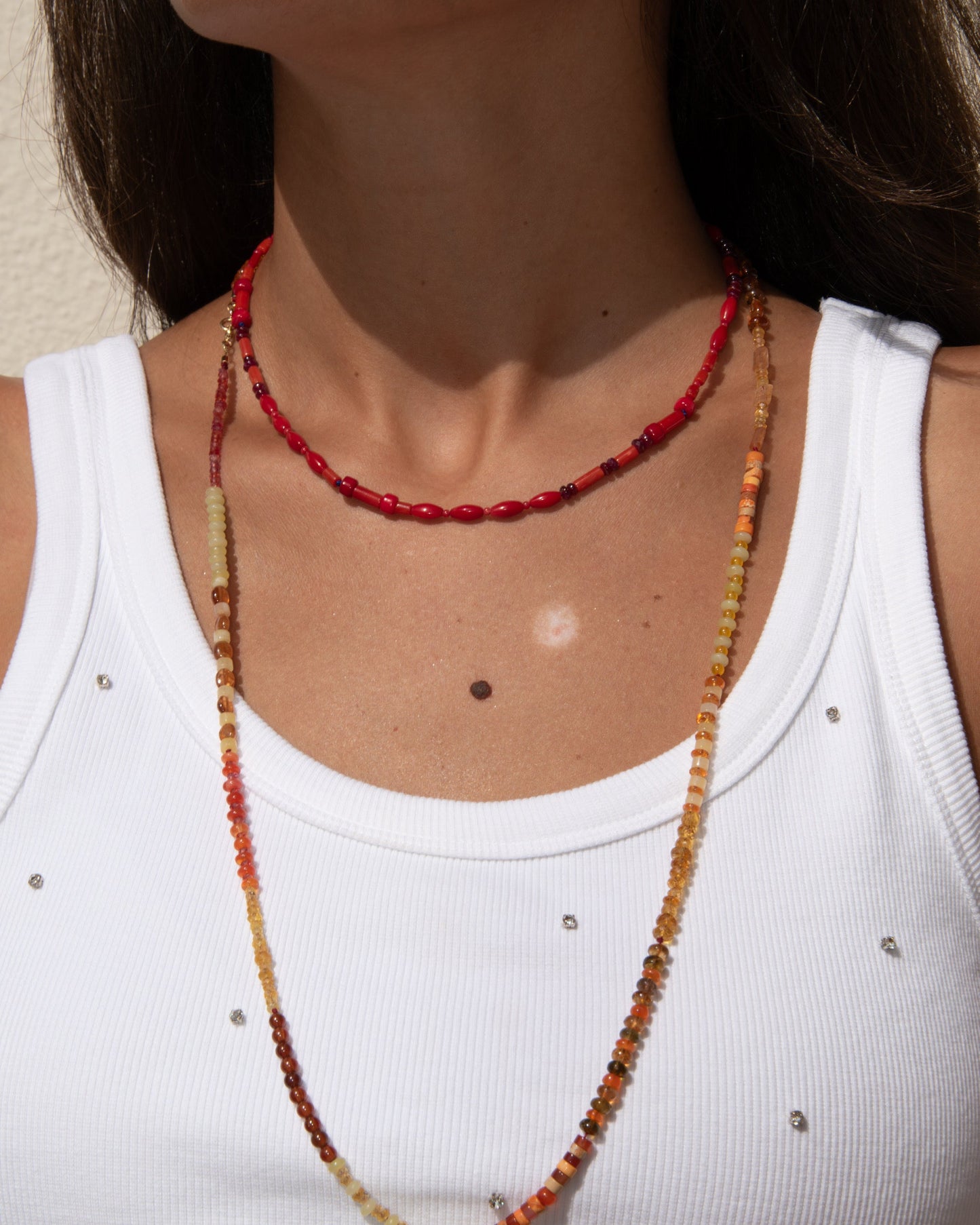 Unique Necklace (Red) - Plain