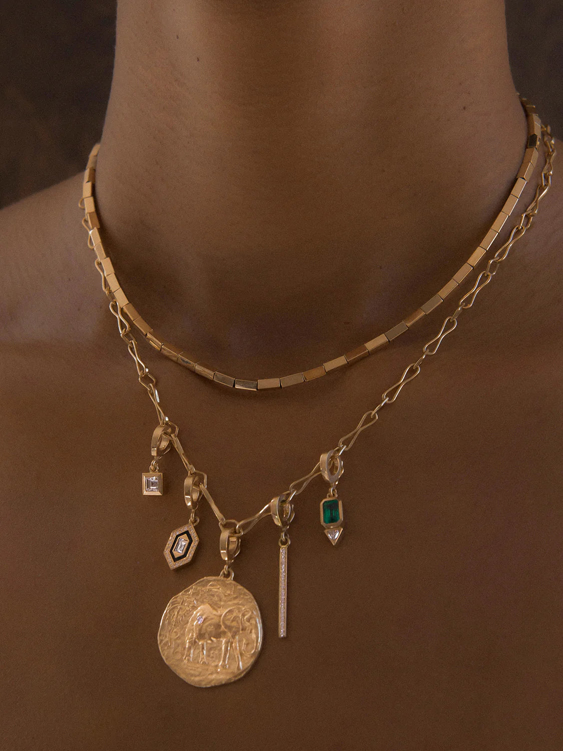 Elefante Loyalty Large Diamond Coin Charm