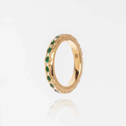 Emerald & Diamond Hula Ring