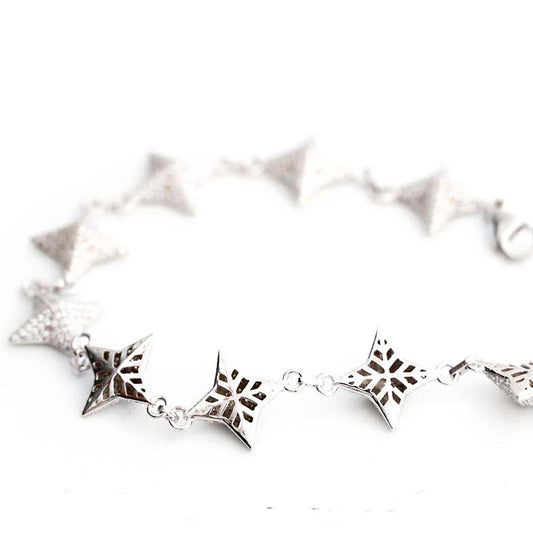 Small Pavè Pyramid Bracelet