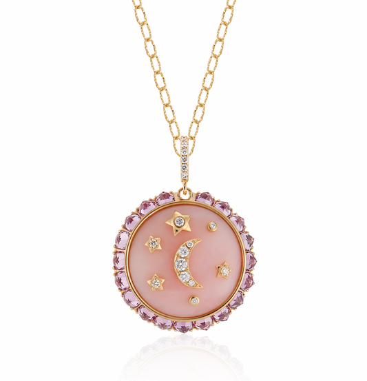 Pink Flare Opal Medallion