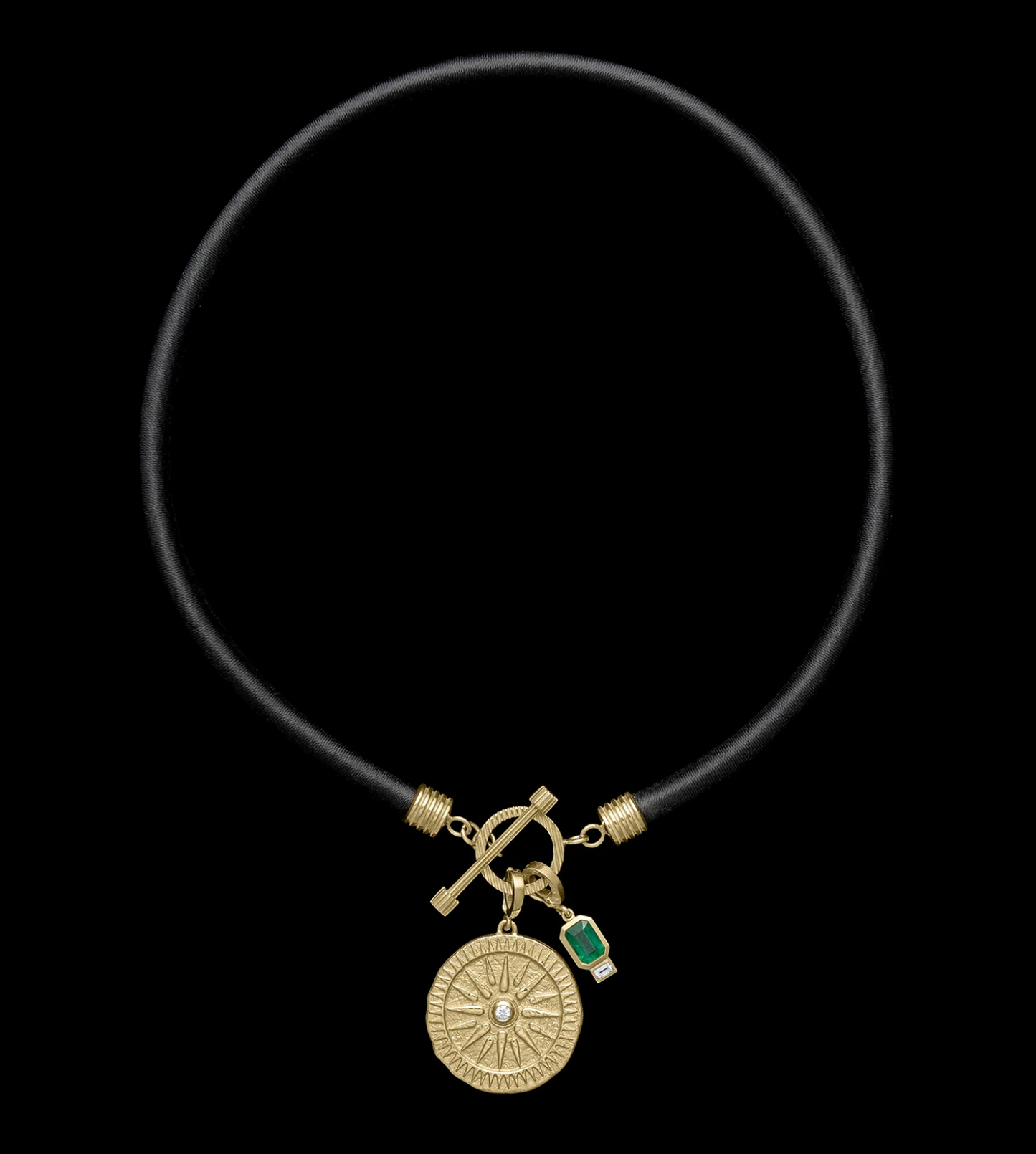Sunburst Large Diamond Coin Charm