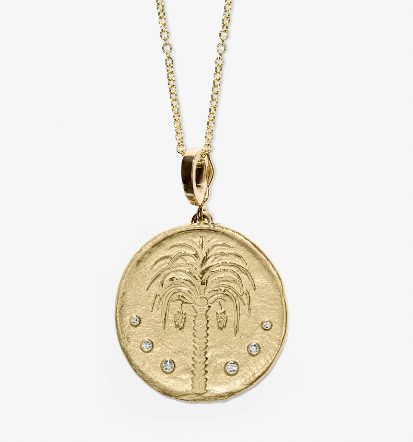 Prosperity Palm Large Diamond Coin Charm