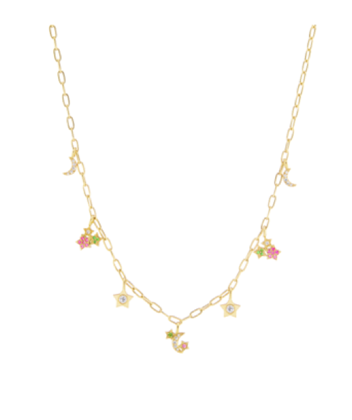 Celestial Motif Dangle Necklace