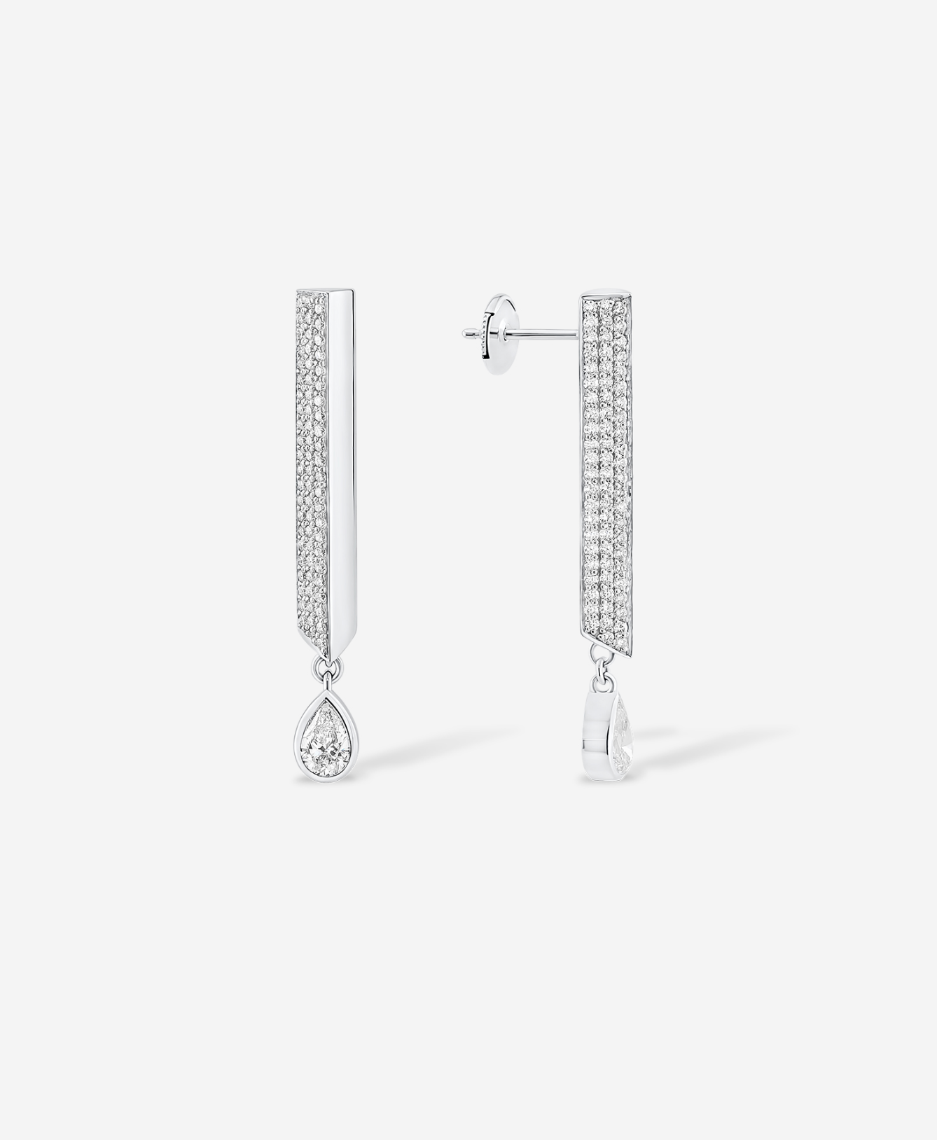 Droplette Long Earrings - Full Diamonds