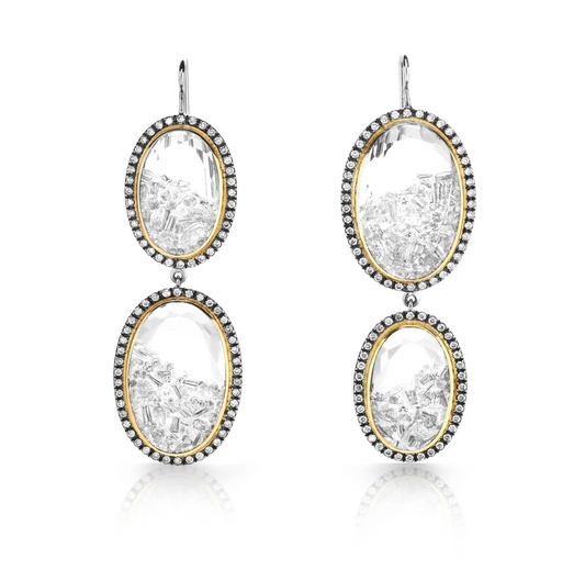 Double Drop Halo Earrings