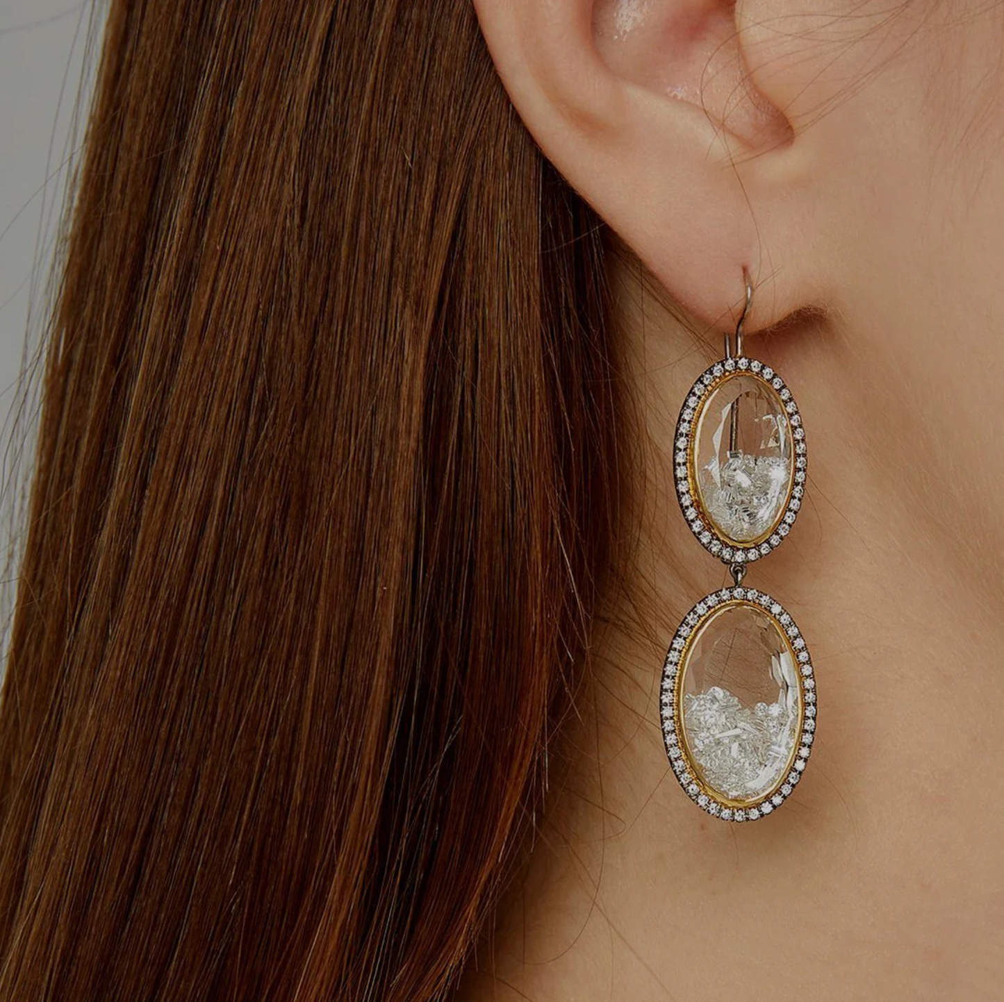 Double Drop Halo Earrings
