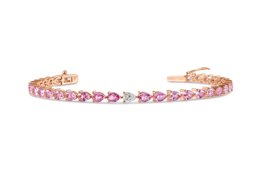 Odd One Out Bracelet | Pink Sapphires