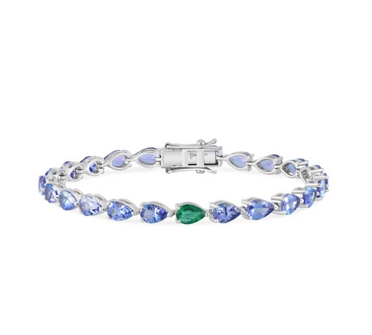 Odd One Out Pear- Blue Tanzanite