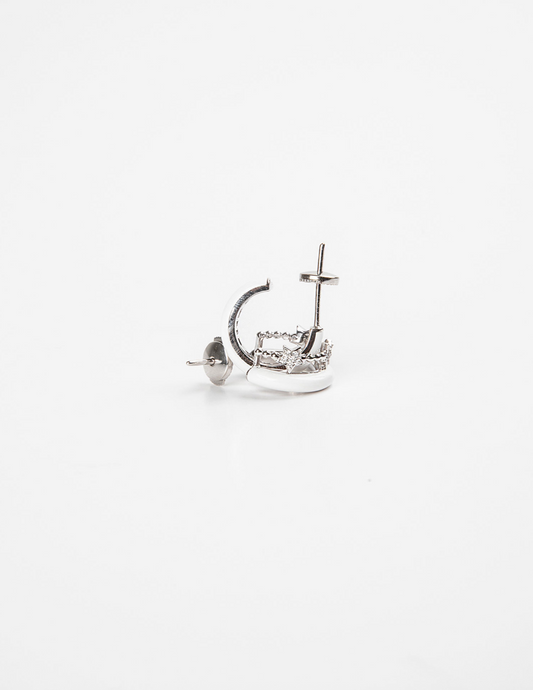 The Serenade Earrings – White Enamel