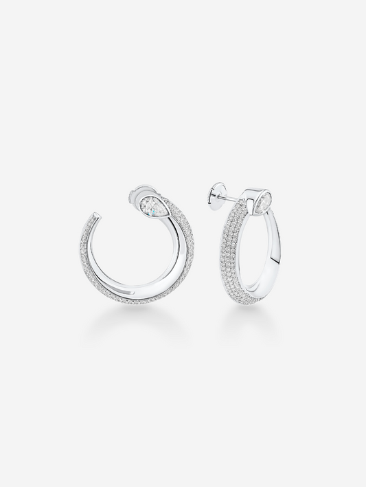 Droplette Hoop Earrings – Full Diamonds