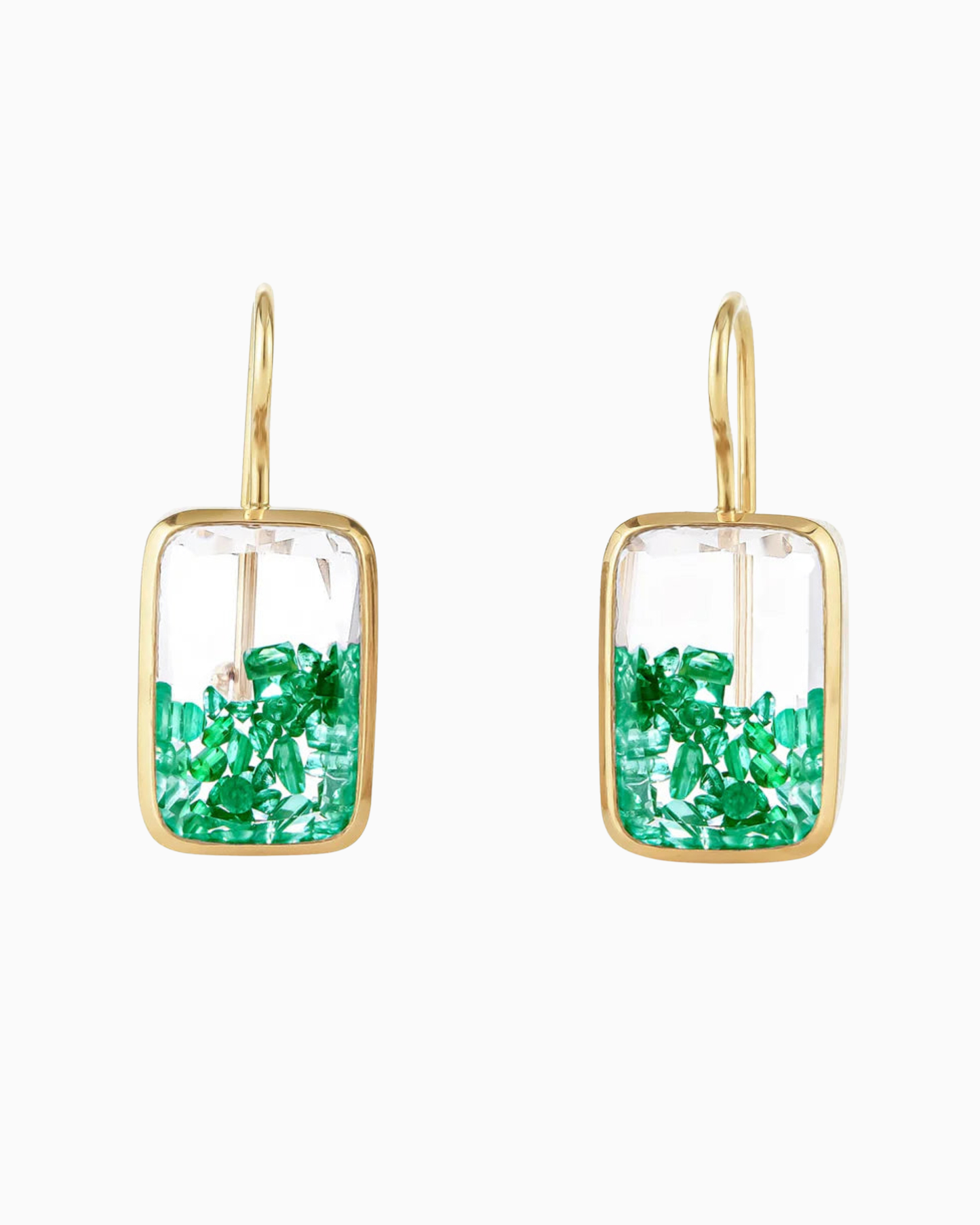 Ten Fourteen Earrings Petite Emerald