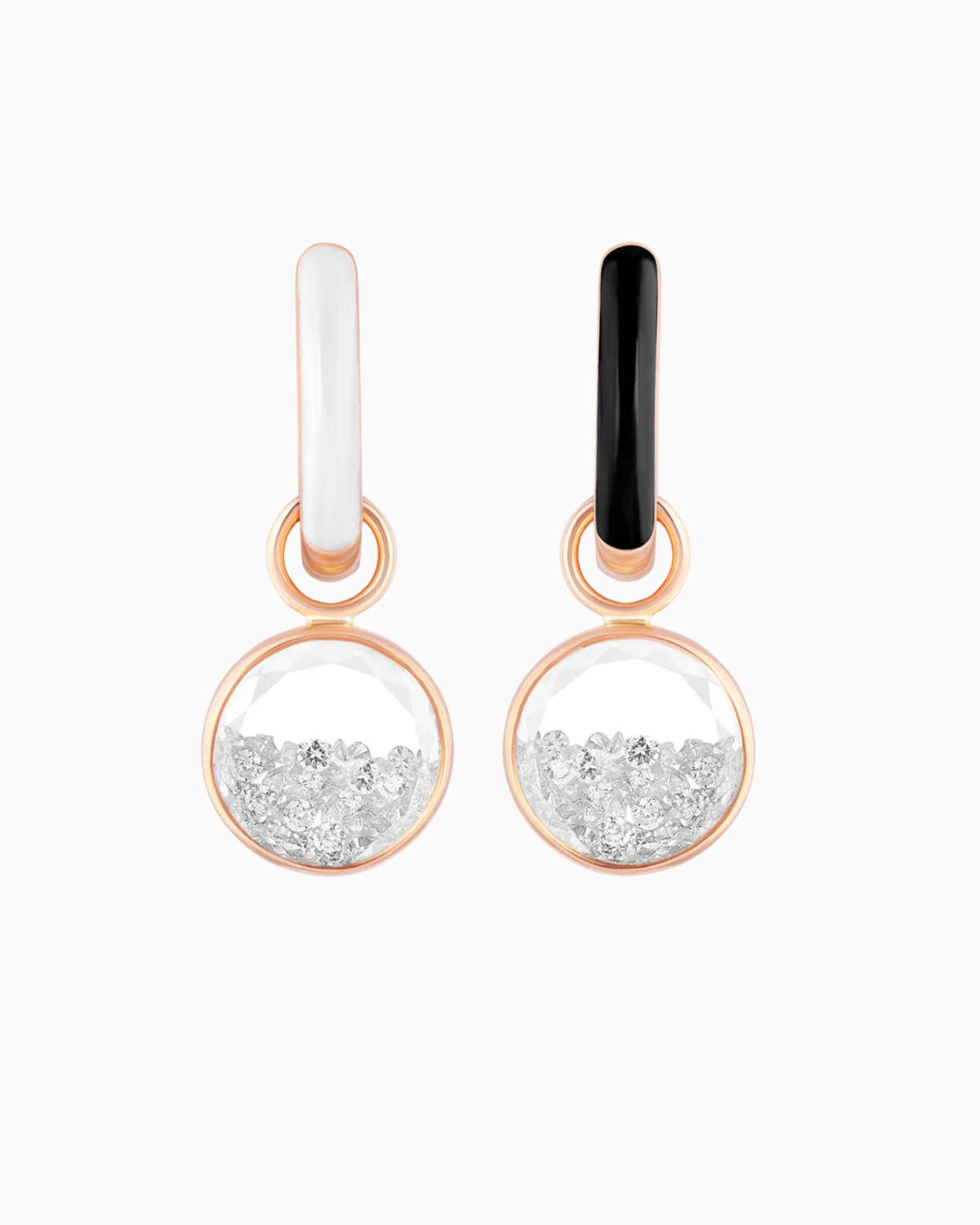 Reversible Enamel Huggie Earrings