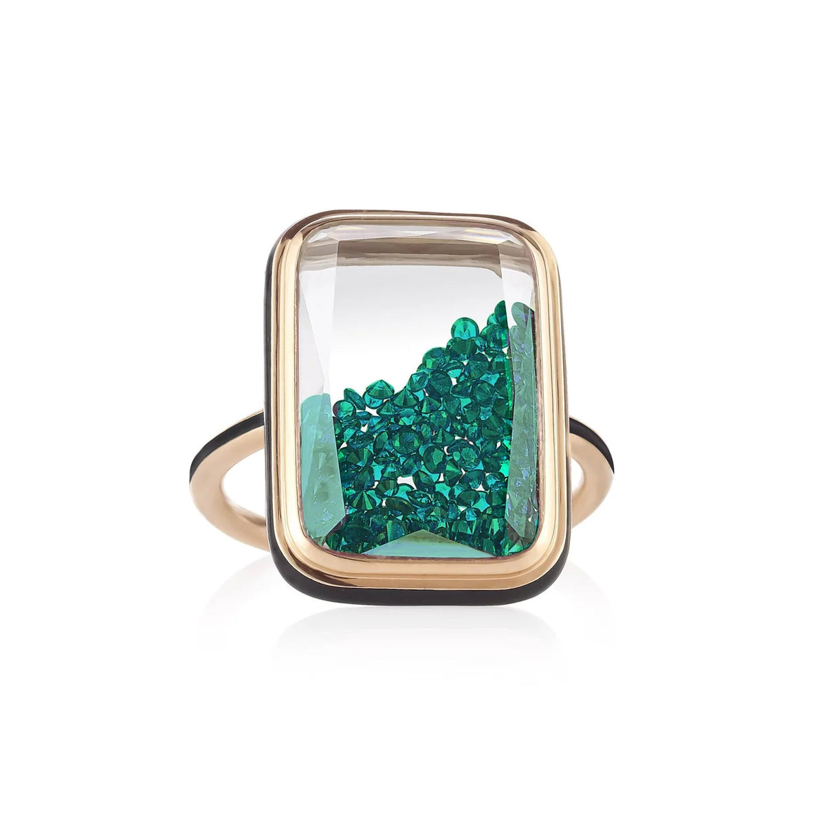 Material Enamel Ring Emerald