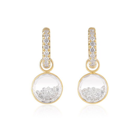 Mini Pavé Diamond Huggies