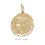 Load image into Gallery viewer, Small Diamond Coin Necklace
