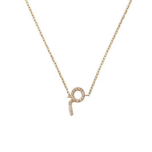 Pavé Single Letter Necklace