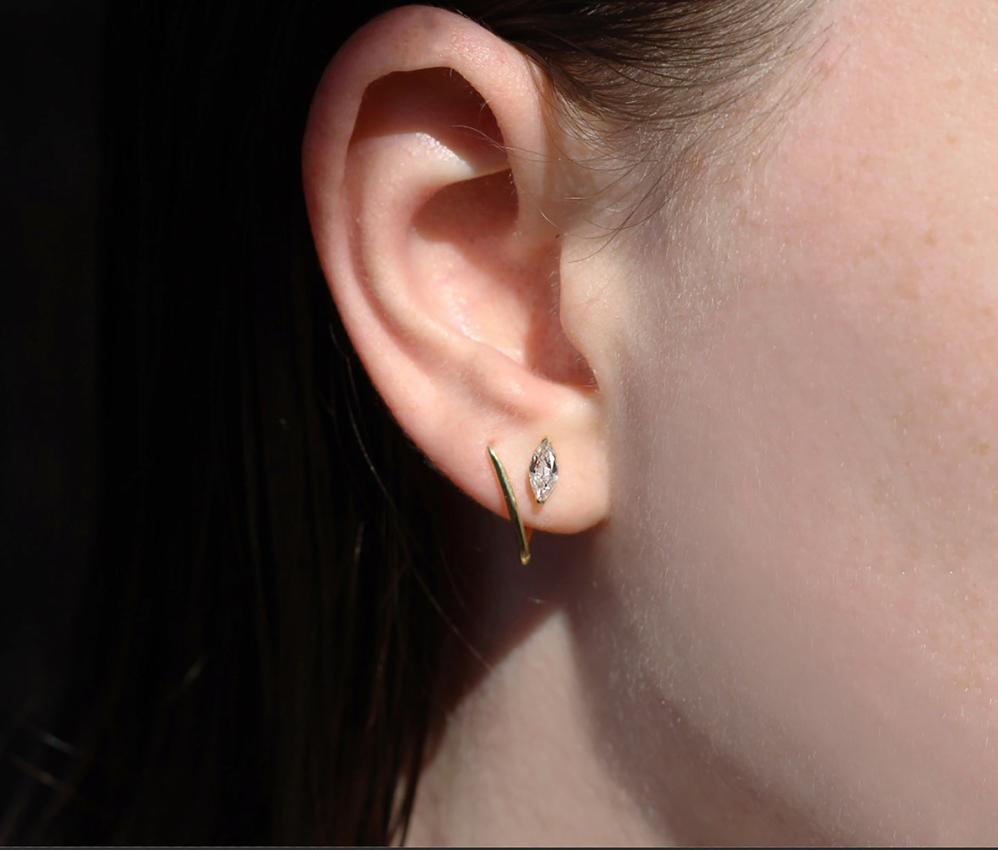 Marquise Serif Earring