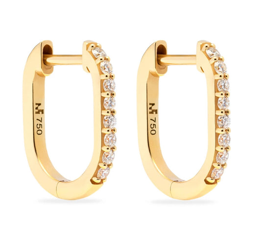 LUZ U Huggies Diamond Earrings