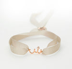 Load image into Gallery viewer, Silk Ribbon Bracelet with Diamond on the Dot

