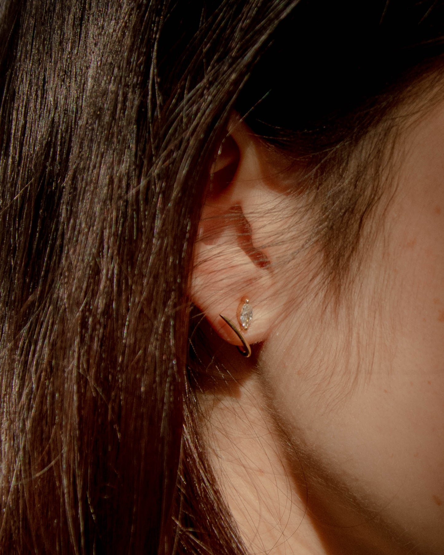 Marquise Serif Earring