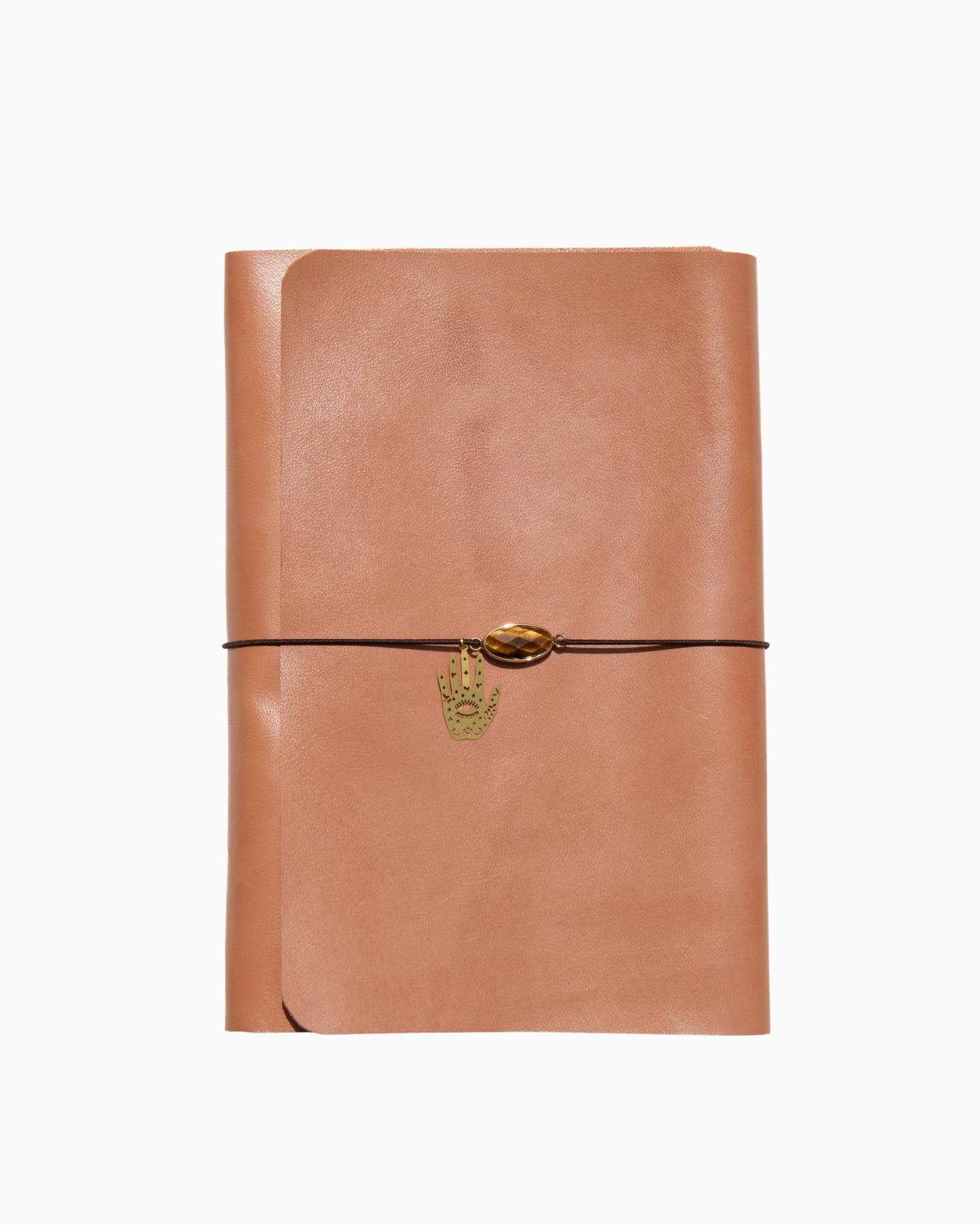 A5 Vessel Journal with Tiger Eye and Hand Charm