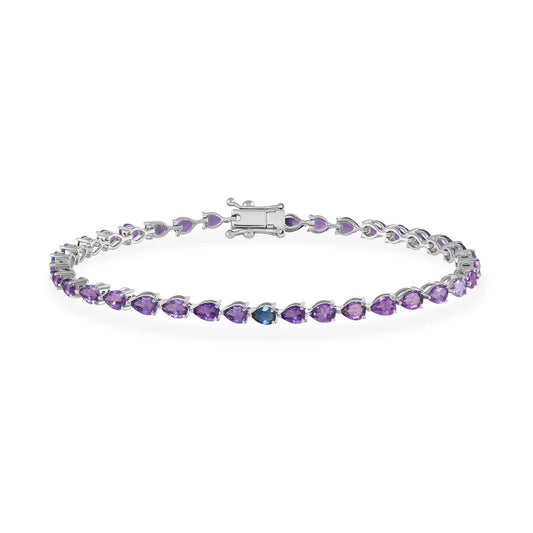 Odd One Out Pear Bracelet /Small - Purple Amethyst
