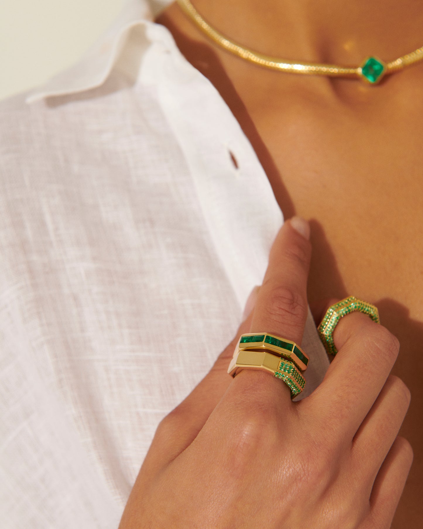 Bubble Emerald Ring