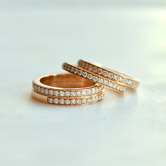 DIAMONDS & WHITE ENAMEL RING