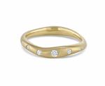 Load image into Gallery viewer, Quinta 5-Diamond Stacking Ring
