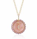 Load image into Gallery viewer, Large Pink Flare Medallion Pendant
