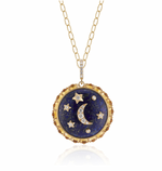 Load image into Gallery viewer, Large Blue Flare Medallion Pendant
