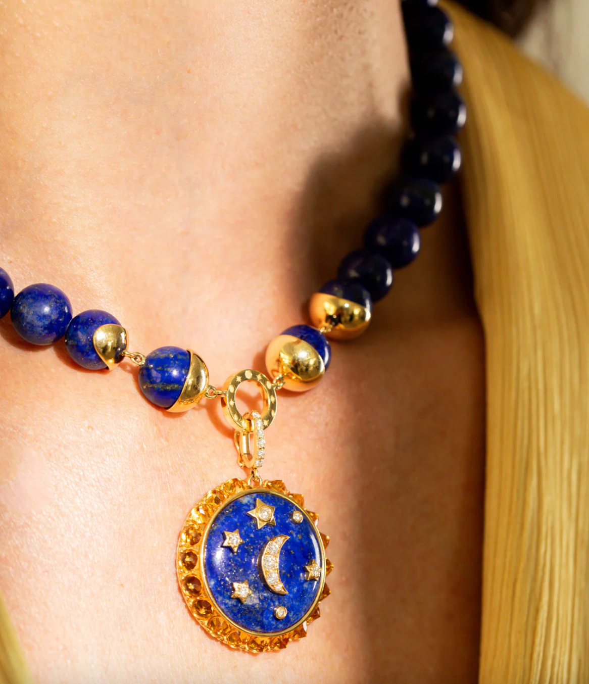 Flare Lapis Medallion