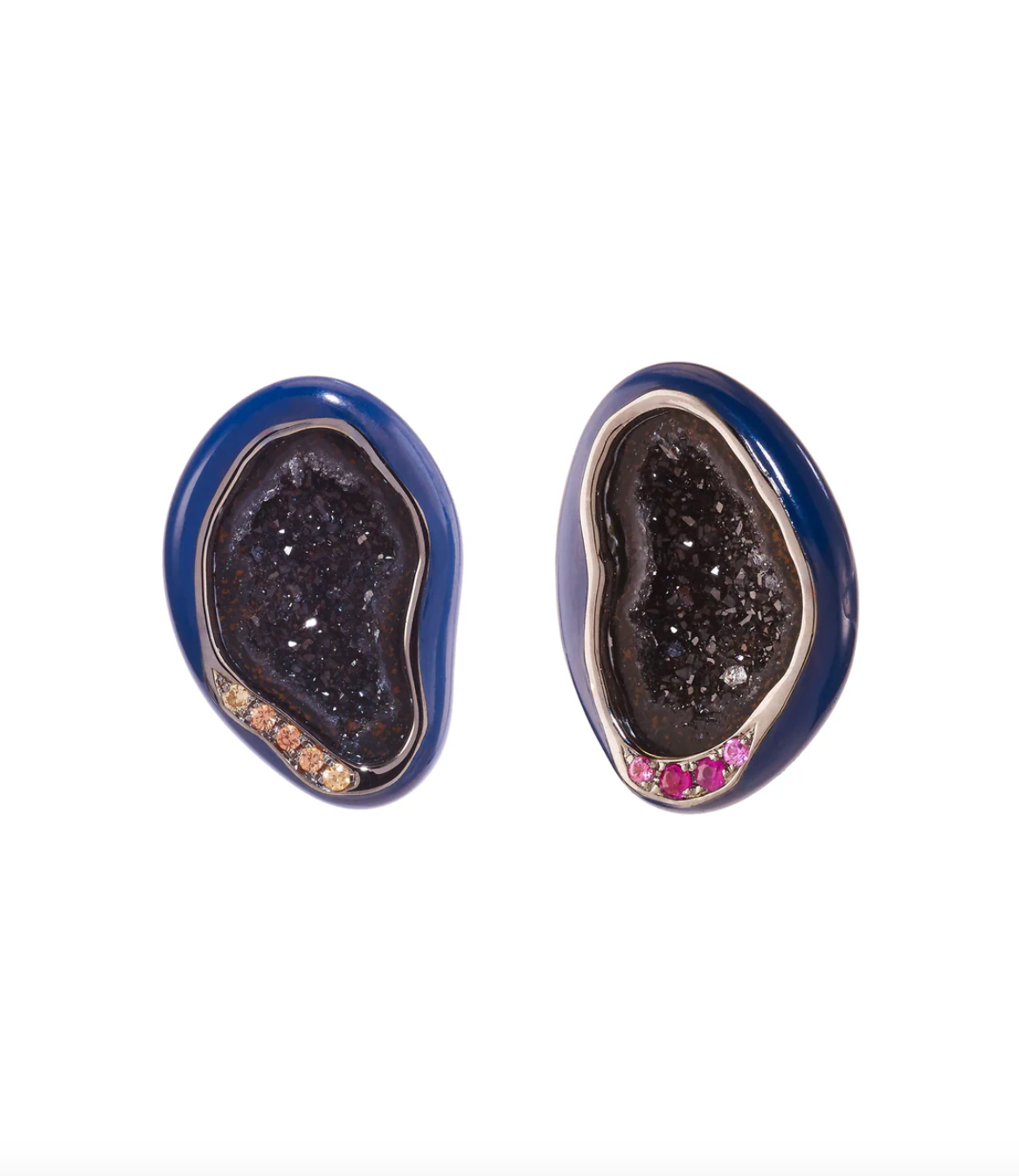 Midnight Geode Studs