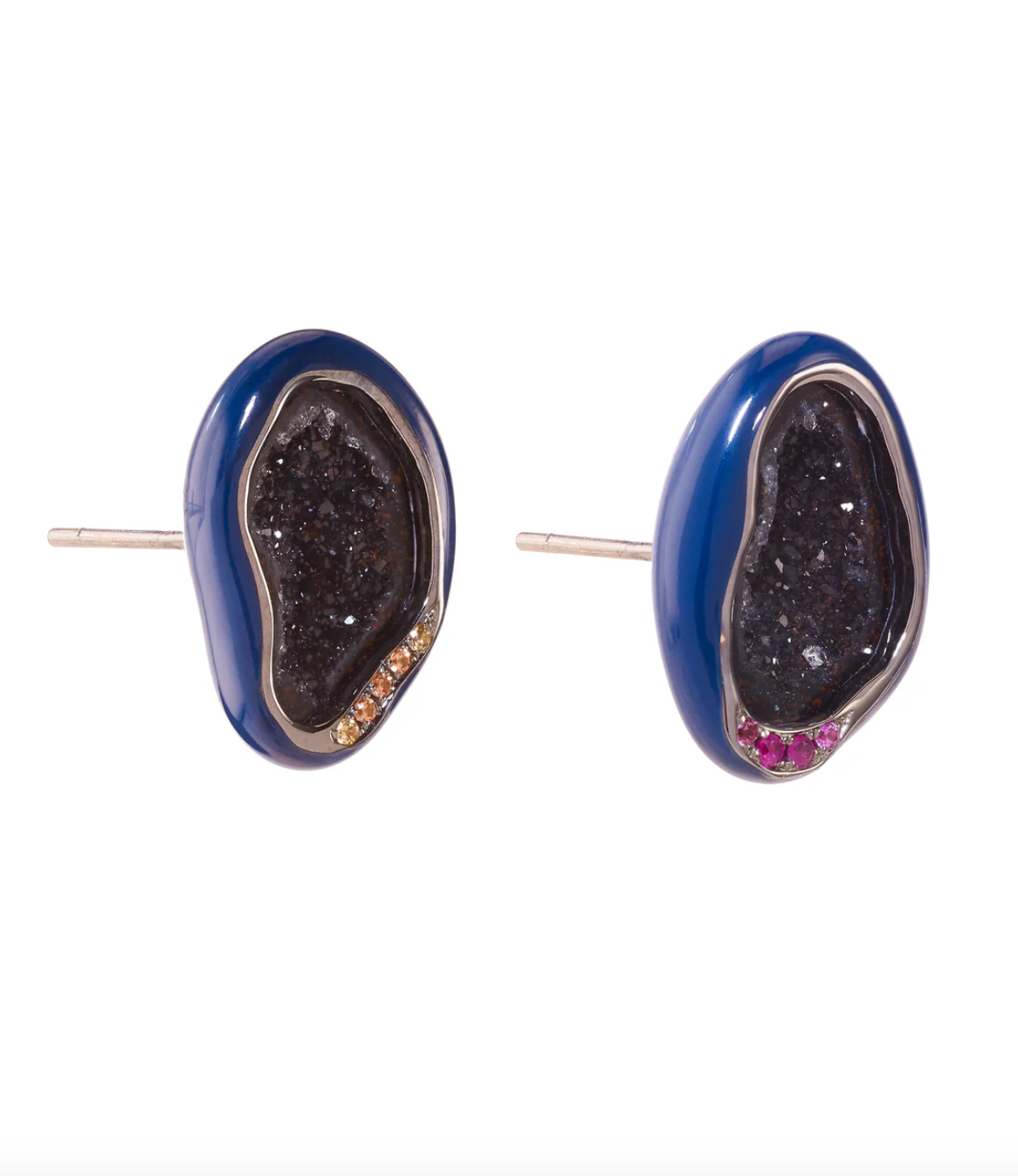 Midnight Geode Studs