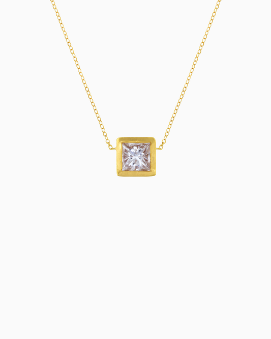 Square Diamond Necklace