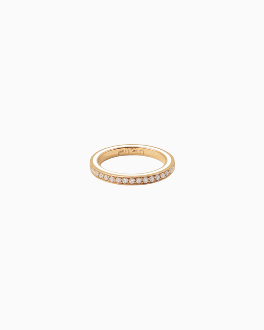 DIAMONDS & WHITE ENAMEL RING