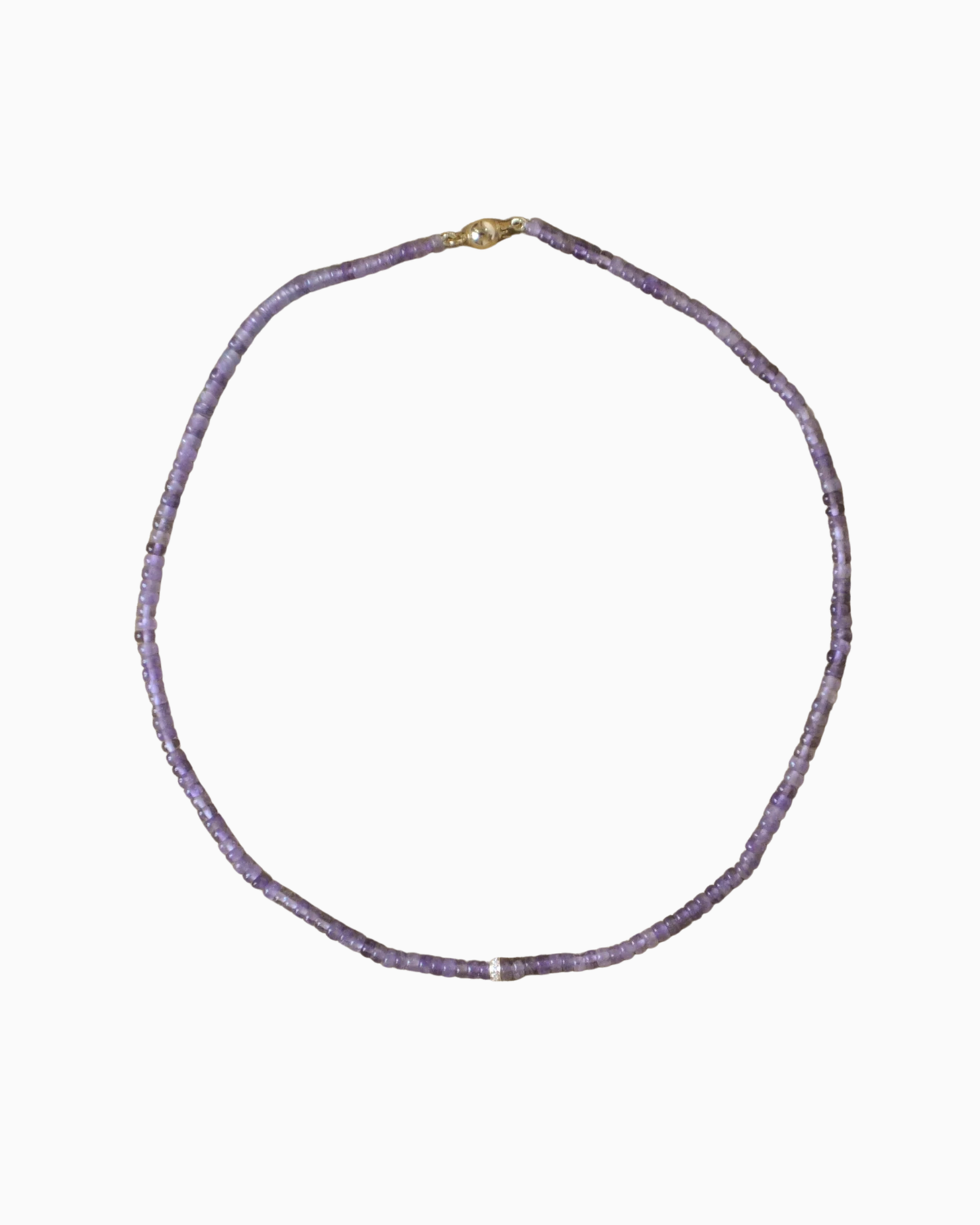 Tiny Diamond Amethyst necklace
