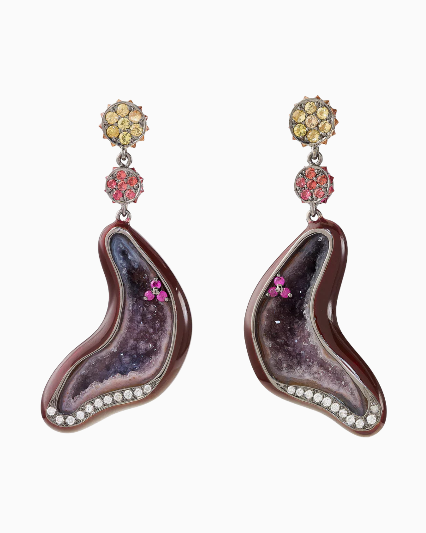 SOLAR PHENOMENA GEODE EARRINGS