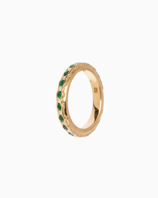 Emerald & Diamond Hula Ring