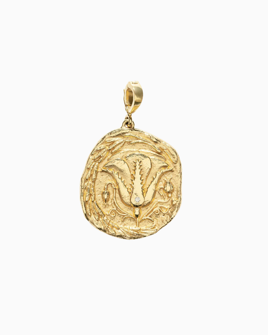 Of the Earth Large Diamond Coin Charm