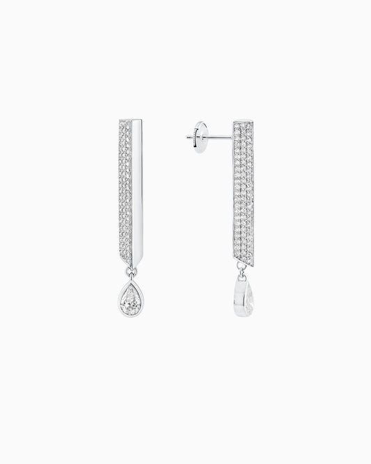 Droplette Long Earrings - Full Diamonds