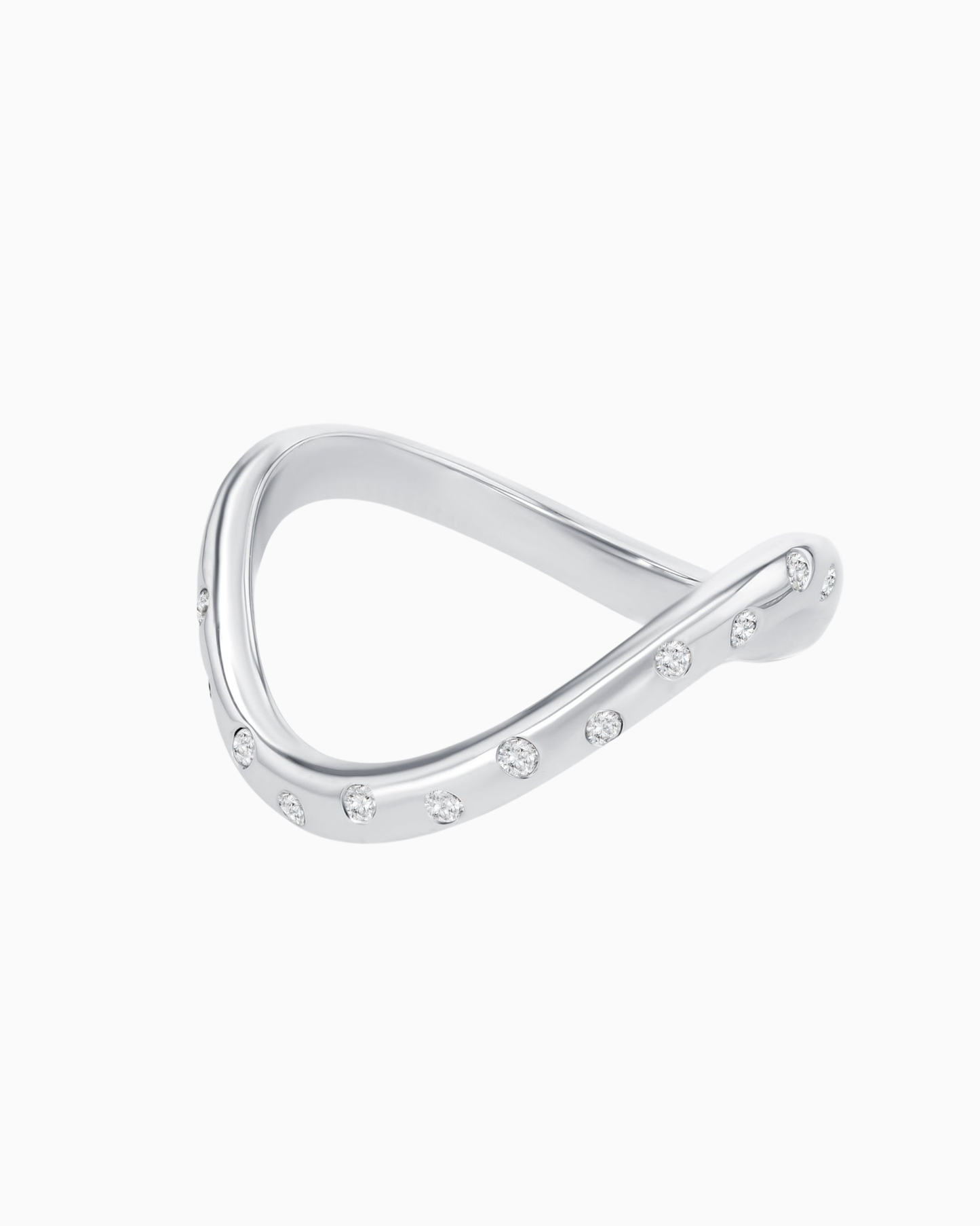 The sway diamond polka dot ring (WG)