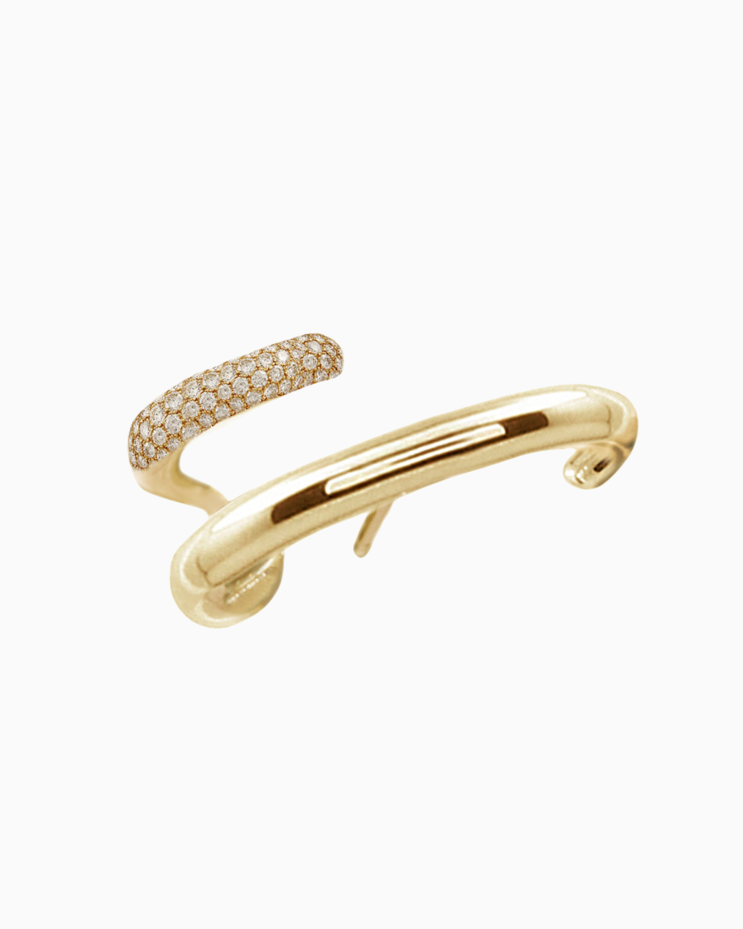 Mono Half Pavé Earring