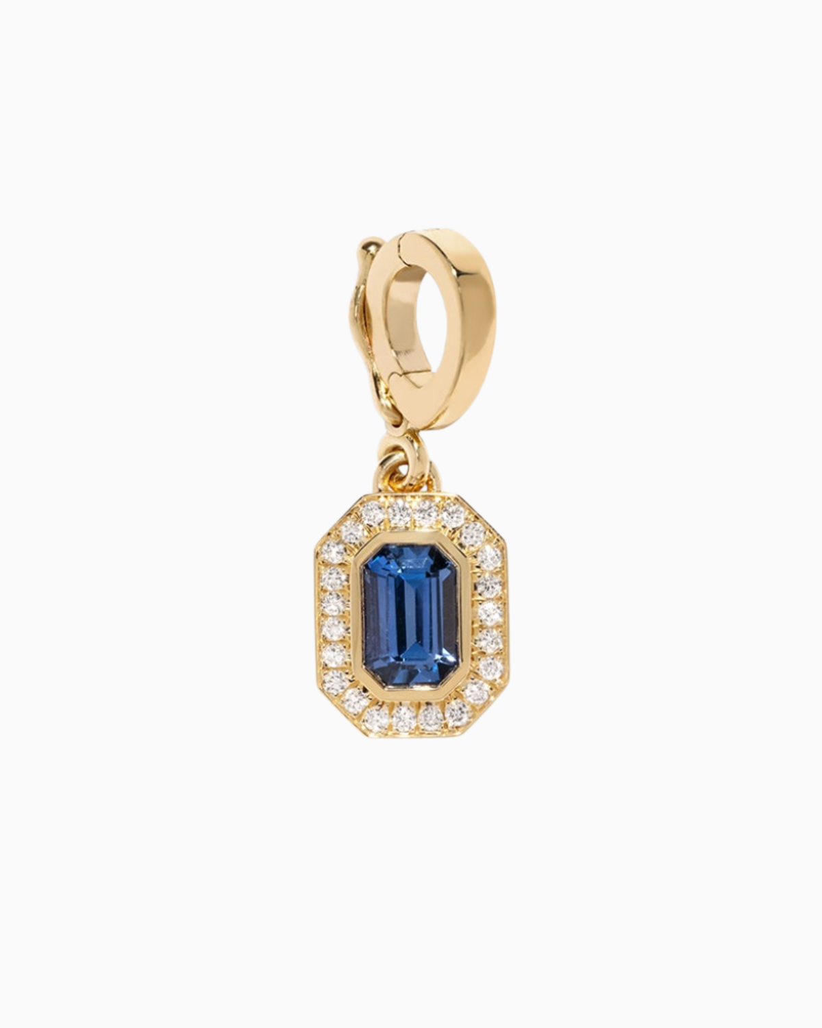 Silhouette Small Emerald-Cut Sapphire Charm