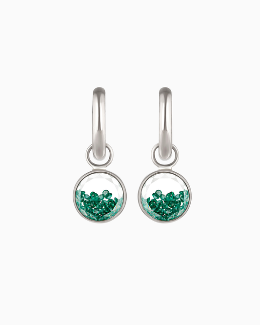 Emerald Shaker Huggies
