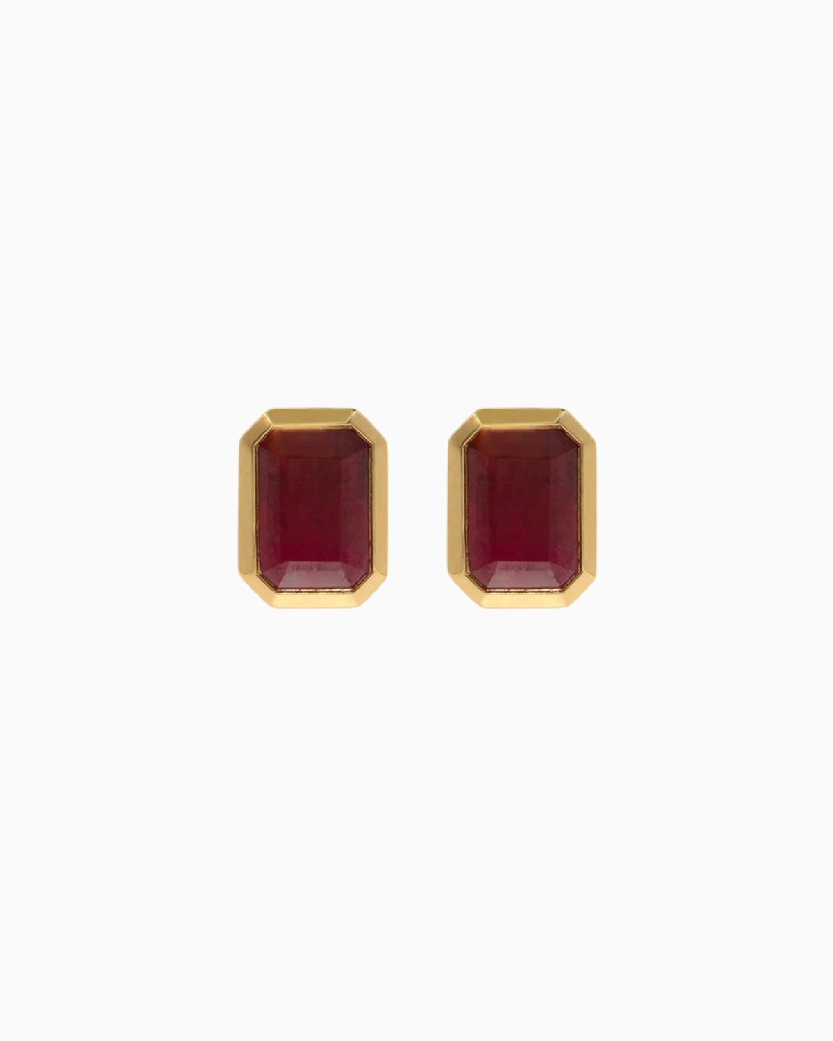 Rich medium ruby studs
